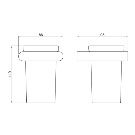 Стакан для ванной Timo Luiro 18433/03 черный матовый